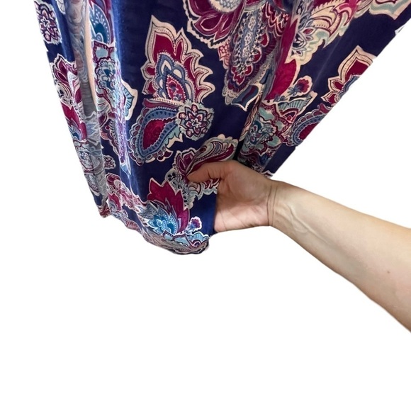 Chico's Vibrant Multi-Colored Duster Tee - Size 2 - Picture 11 of 13